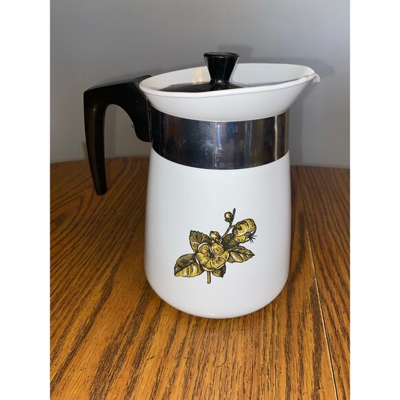 RARE Corning Ware Natures Bounty Brew n Serve 8 cup Coffee Tea Pot - Picture 1 of 11